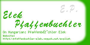 elek pfaffenbuchler business card